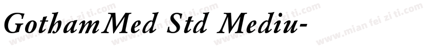 GothamMed Std Mediu字体转换